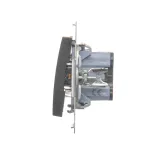 SIMON 54 WMDL-011x2x-048 Łącznik jednobiegunowy z podświetleniem LED (moduł) 16AX, 250V~, zaciski śrubowe; antracyt