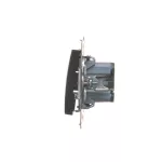 SIMON 54 WMDL-011x2x-049 Łącznik jednobiegunowy z podświetleniem LED (moduł) 16AX, 250V~, zaciski śrubowe; czarny mat