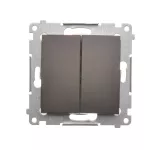 SIMON 54 WMDL-050x2x-046 Łącznik świecznikowy (moduł) 16AX, 250V~, zaciski śrubowe; brąz mat