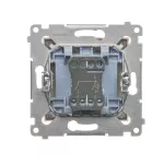 SIMON 54 WMDL-551x2x-044 Łącznik świecznikowy z podświetleniem LED i do wersji IP44 (moduł) 16AX, 250V~, zaciski śrubowe; złoty mat Posiada wkładkę DU1W