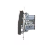 SIMON 54 WMDL-551x2x-046 Łącznik świecznikowy z podświetleniem LED i do wersji IP44 (moduł) 16AX, 250V~, zaciski śrubowe; brąz mat Posiada wkładkę DU1W