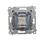 SIMON 54 WMDL-071xxx-044 Łącznik krzyżowy z podświetleniem LED (moduł) 10AX, 250V~, szybkozłącza; złoty mat