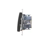 SIMON 54 WMDL-071xxx-049 Łącznik krzyżowy z podświetleniem LED (moduł) 10AX, 250V~, szybkozłącza; czarny mat
