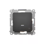SIMON 54 WMDL-071xxx-049 Łącznik krzyżowy z podświetleniem LED (moduł) 10AX, 250V~, szybkozłącza; czarny mat