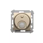 SIMON 54 WMDR-001R00-044 Łącznik z czujnikiem ruchu z przekaźnikiem (moduł) 8(2) A, 230V~; złoty mat Wymagana instalacja 3-przewodowa