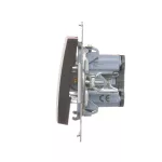 SIMON 54 WMDL-061x2x-046 Łącznik schodowy z podświetleniem LED (moduł) 16AX, 250V~, zaciski śrubowe; brąz mat