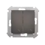 SIMON 54 WMDL-0602xx-046 Łącznik schodowy podwójny (moduł) 10AX, 250V~, zaciski śrubowe; brąz mat
