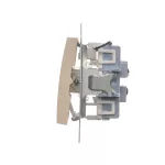 SIMON 54 WMDL-0612xx-041 Łącznik schodowy podwójny z podświetleniem (moduł) 10AX, 250V~, zaciski śrubowe; kremowy