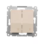 SIMON 54 WMDL-0702xx-041 Łącznik krzyżowy podwójny (moduł) 10AX, 250V~, szybkozłącza; kremowy