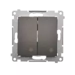 SIMON 54 WMDL-0702xx-046 Łącznik krzyżowy podwójny (moduł) 10AX, 250V~, szybkozłącza; brąz mat