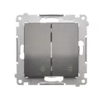 SIMON 54 WMDL-0702xx-048 Łącznik krzyżowy podwójny (moduł) 10AX, 250V~, szybkozłącza; antracyt