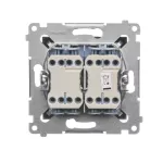 SIMON 54 WMDL-0702xx-048 Łącznik krzyżowy podwójny (moduł) 10AX, 250V~, szybkozłącza; antracyt