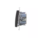 SIMON 54 WMDL-0702xx-049 Łącznik krzyżowy podwójny (moduł) 10AX, 250V~, szybkozłącza; czarny mat