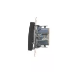 SIMON 54 WMDL-020xxx-049 Łącznik dwubiegunowy (moduł) 10AX, 250V~, szybkozłącza; czarny mat