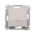 SIMON 54 WMDL-021xxx-011 Łącznik dwubiegunowy z podświetleniem LED (moduł) 10AX, 250V~, szybkozłącza; biały