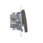 SIMON 54 WMDL-021xxx-048 Łącznik dwubiegunowy z podświetleniem LED (moduł) 10AX, 250V~, szybkozłącza; antracyt