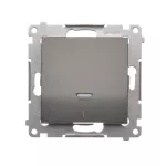 SIMON 54 WMDL-021xxx-048 Łącznik dwubiegunowy z podświetleniem LED (moduł) 10AX, 250V~, szybkozłącza; antracyt