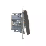 SIMON 54 WMDL-021xxx-046 Łącznik dwubiegunowy z podświetleniem LED (moduł) 10AX, 250V~, szybkozłącza; brąz mat