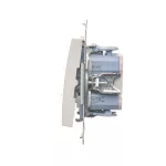 SIMON 54 WMDL-0712xx-011 Łącznik krzyżowy podwójny z podświetleniem (moduł) 10AX, 250V~, szybkozłącza; biały