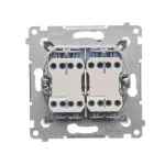 SIMON 54 WMDL-0712xx-046 Łącznik krzyżowy podwójny z podświetleniem (moduł) 10AX, 250V~, szybkozłącza; brąz mat
