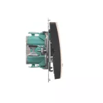 SIMON BASIC WMUL-011xxx-G011 Łącznik jednobiegunowy z podświetleniem LED (moduł) 10AX, 250V~, szybkozłącza; grafit matowy