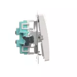SIMON BASIC WMUL-0602xx-1011 Łącznik schodowy podwójny (moduł) 10AX, 250V~, zaciski śrubowe; biały