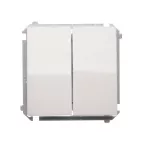SIMON BASIC WMUL-0602xx-1011 Łącznik schodowy podwójny (moduł) 10AX, 250V~, zaciski śrubowe; biały
