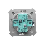 SIMON BASIC WMUL-0602xx-H011 Łącznik schodowy podwójny (moduł) 10AX, 250V~, zaciski śrubowe; satynowy