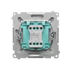 SIMON BASIC WMUL-071xxx-H011 Łącznik krzyżowy z podświetleniem LED (moduł) 10AX, 250V~, szybkozłącza; satynowy