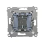 SIMON 54 WMDL-081x2x-043 Przycisk „światło” z podświetleniem LED (moduł) 16AX, 250V~, zaciski śrubowe; srebrny mat