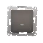 SIMON 54 WMDL-081x2x-046 Przycisk „światło” z podświetleniem LED (moduł) 16AX, 250V~, zaciski śrubowe; brąz mat