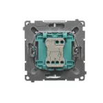 SIMON BASIC WMUL-051xxx-4011 Łącznik świecznikowy z podświetleniem LED (moduł) 10AX, 250V~, szybkozłącza; srebrny mat