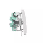 SIMON BASIC WMUL-0612xx-1011 Łącznik schodowy podwójny z podświetleniem LED (moduł) 10AX, 250V~, zaciski śrubowe; biały