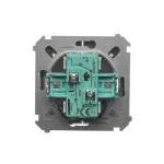 SIMON BASIC WMUL-0612xx-J011 Łącznik schodowy podwójny z podświetleniem LED (moduł) 10AX, 250V~, zaciski śrubowe; stal inox