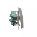 SIMON BASIC WMUL-0612xx-4011 Łącznik schodowy podwójny z podświetleniem LED (moduł) 10AX, 250V~, zaciski śrubowe; srebrny mat