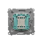 SIMON BASIC WMUL-090xxx-4011 Przycisk dzwonek (moduł) 10AX, 250V~, szybkozłącza; srebrny mat