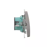 SIMON BASIC WMUL-090x2x-J011 Przycisk dzwonek (moduł) 16AX, 250V~, zaciski śrubowe; stal inox