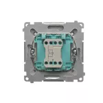 SIMON BASIC WMUL-081xxx-4011 Przycisk światło z podświetleniem LED (moduł) 10AX, 250V~, szybkozłącza; srebrny mat