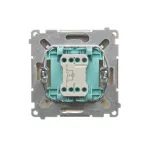 SIMON BASIC WMUL-081x3x-9011 Przycisk światło z podświetleniem LED na 24V (moduł) 10AX, 24V~, szybkozłącza; beż