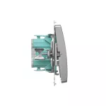 SIMON BASIC WMUL-081x3x-H011 Przycisk światło z podświetleniem LED na 24V (moduł) 10AX, 24V~, szybkozłącza; satynowy