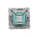 SIMON BASIC WMUL-081x3x-H011 Przycisk światło z podświetleniem LED na 24V (moduł) 10AX, 24V~, szybkozłącza; satynowy