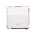 SIMON BASIC WMUL-0P1xxx-1011 Przycisk pojedynczy zwierny bez piktogramu z podświetleniem LED (moduł) 10AX, 250V~, szybkozłącza; biały