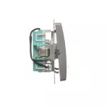 SIMON BASIC WMUL-0P1xxx-J011 Przycisk pojedynczy zwierny bez piktogramu z podświetleniem LED (moduł) 10AX, 250V~, szybkozłącza; stal inox