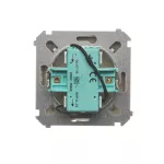 SIMON BASIC WMUL-0P1xxx-J011 Przycisk pojedynczy zwierny bez piktogramu z podświetleniem LED (moduł) 10AX, 250V~, szybkozłącza; stal inox