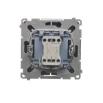 SIMON BASIC WMUL-0P0xx2-G011 Przycisk podwójny zwierny, dwuobwodowy: 2 wejścia, 2 wyjścia (moduł) 16AX, 250V~, szybkozłącza; grafit matowy