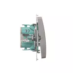 SIMON BASIC WMUL-011RP1-J011 Przycisk pojedynczy rozwierny bez piktogramu (moduł) 10AX, 250V~, zaciski śrubowe; stal inox