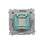 SIMON BASIC WMUL-011RP1-J011 Przycisk pojedynczy rozwierny bez piktogramu (moduł) 10AX, 250V~, zaciski śrubowe; stal inox