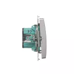 SIMON BASIC WMUL-020x2x-4011 Łącznik dwubiegunowy (moduł) 16AX, 250V~, zaciski śrubowe; srebrny mat