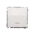 SIMON BASIC WMUL-021xxx-1011 Łącznik dwubiegunowy z podświetleniem LED (moduł) 10AX, 250V~, szybkozłącza; biały