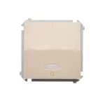 SIMON BASIC WMUL-021xxx-9011 Łącznik dwubiegunowy z podświetleniem LED (moduł) 10AX, 250V~, szybkozłącza; beż